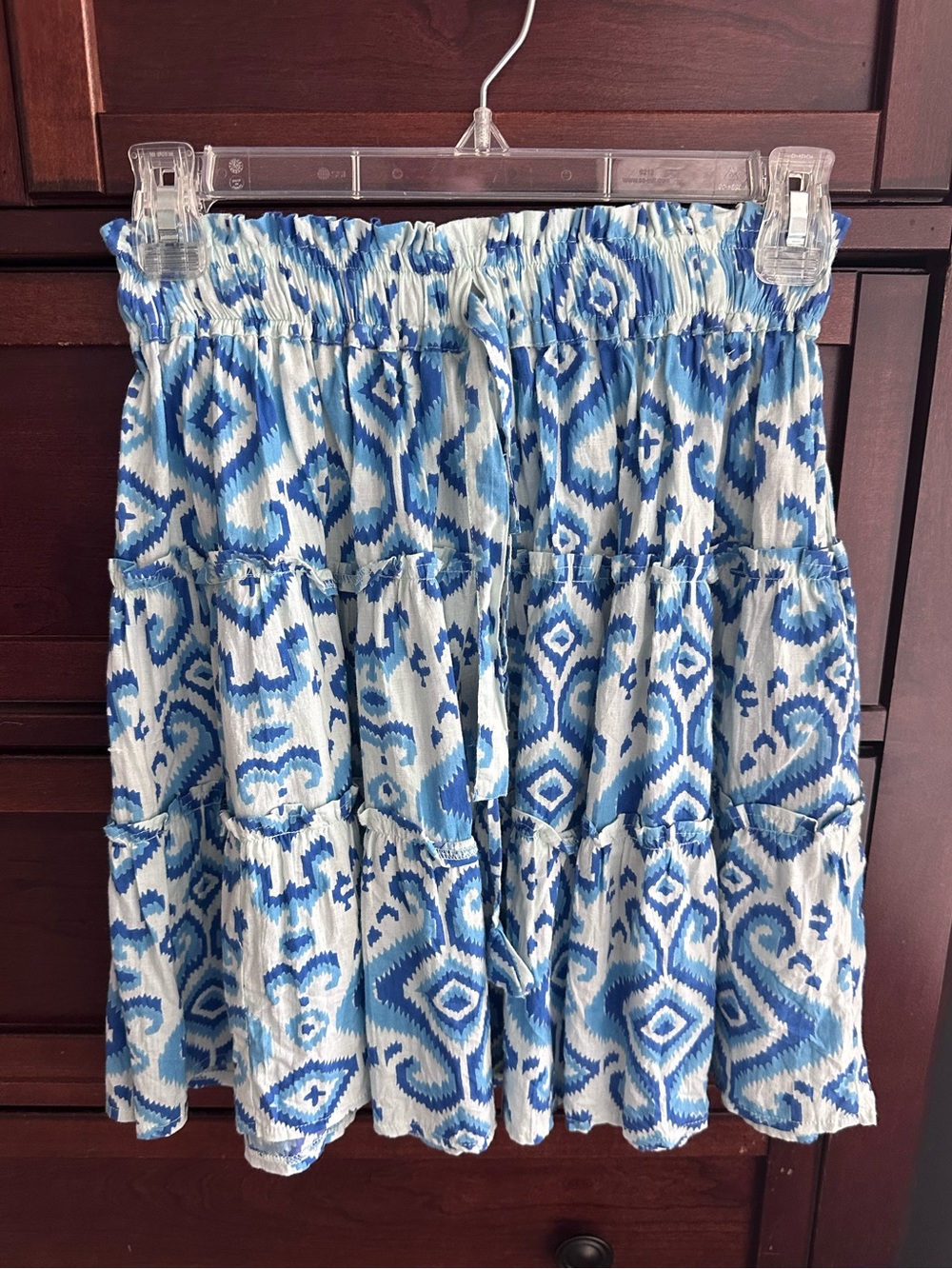 Sun Dried Laundry mini swing ikat print skirt size S